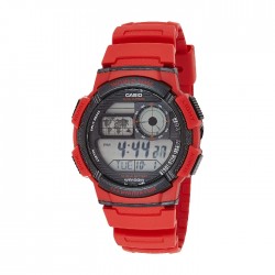 Casio Digital Gents Watch 44mm GRO with Resin Strap - Red