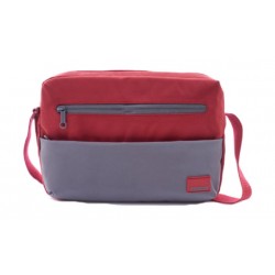 American Tourister Brixton Shoulder Bag (95SX80001) - Red/Grey -Front