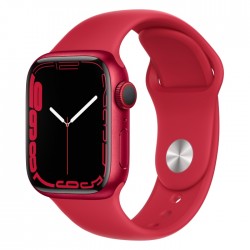 Apple Watch Series 7 41mm red shiny new silicone buy in xcite ksa