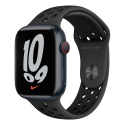 Apple Watch Series 7 45mm Nike Black Midnight screen