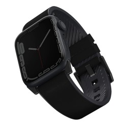 Uniq Straden Leather Waterproof Strap for Apple Watch 45mm - Black