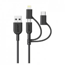 Anker Powerline 3 in 1 3ft Cable - Black