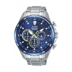 Alba Gents Sports Chronograph 45.1mm Metal Watch (AT3C19X1) - Silver