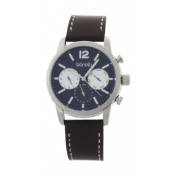 Borelli BMS12500025 Gents Chronograph Watch - Leather Strap – Black  