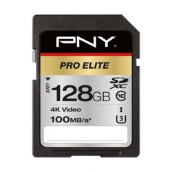 Pny Pro Elite Class 10 SDXC Memory Card - 128GB