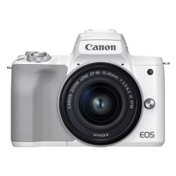 Canon EOS M50 Mark II Mirrorless Camera White with 15-45mm Lens color
