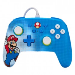 Enhanced Wired Controller Nintendo Switch Mario Pop Art Blue