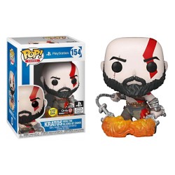 Funko POP Game God of War Kratos with blades Figure next to display box