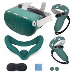 Gamax Gamax Oculus Quest 2 Silicone Protective Case Set - Green