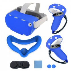 Gamax Oculus Quest 2 Silicone Protective Case Set - Blue 