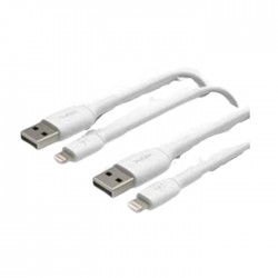 Belkin 1M USB-A To Lightning Cable (Dual Pack) - White