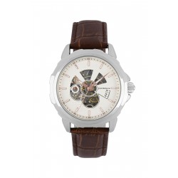 Jean Bellecour 40mm Automatic Analog Gents Leather Watch (JBP1912) - Brown