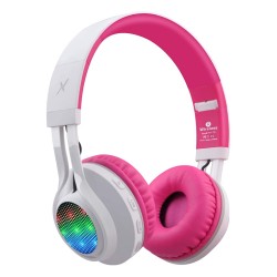 Riwbox Kid LED Wireless Headphones - Pink White