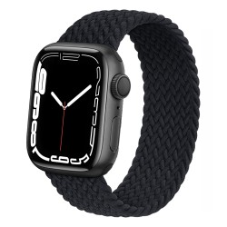 Nylon Woven Strap For Apple Watch 45mm - Black