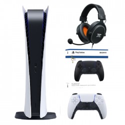 Sony PlayStation 5 Digital Edition Console + DualSense Wireless Controller Ramadan Black + Fnatic React Esports Performance Gaming Headset | Shop Online - Xcite