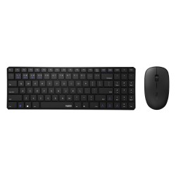 Rapoo 9300M Combo (Keyboard + Mouse) Ultra -Slim Black (Arabic/English)