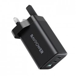 RAVPower 65W, 3-Ports Wall Charger - Black