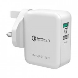 RAVPower 30W Dual USB Ports Wall Charger (RP-PC006) – White