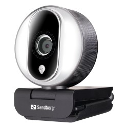 Sandberg Streamer USB Webcam Pro white grey