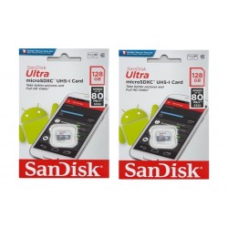 Sandisk Ultra MicroSDXC 128GB Memory Card - Pack of 2