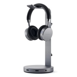 Satechi Aluminum Headphone Stand & Hub - Space Grey