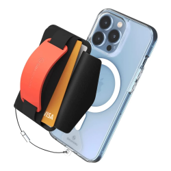 Sinjimoru Magnetic Wallet and Phone Grip Stand for Magsafe | Orange