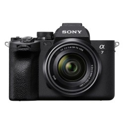 Sony Alpha 7 IV full-frame interchangeable lens camera with 28-70mm Zoom Lens product front view