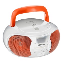 Toshiba 3W CD Player Radio Orange and white color