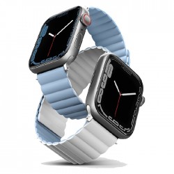 Uniq Revix Magnetic Apple Watch Strap 41mm - White Blue