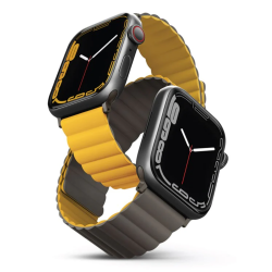Uniq Revix Reversible Magnetic Apple Watch Strap 45mm Mustard/Khaki