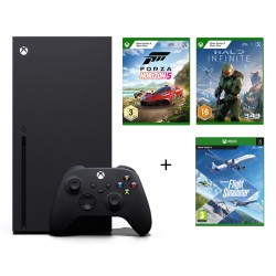 Xbox Series X 1TB Console + Halo Infinite + Forza Horizon 5 + Microsoft Flight Simulator Game