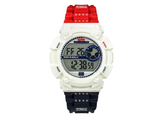Fila 45mm men digital rubber sports watch (38312003) - red/white/blue ...