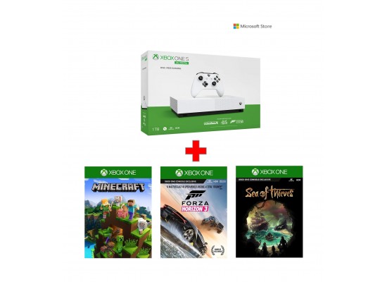 Microsoft - Xbox One S 1TB All-Digital Edition Console