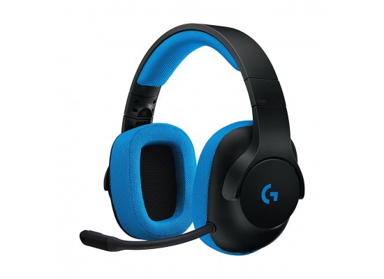 Buy Logitech g233 prodigy wired gaming headset - black/blue in Saudi Arabia