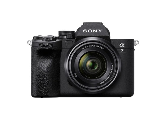 Sony Alpha 7 IV full-frame interchangeable lens camera with 28-70mm Zoom Lens product front view