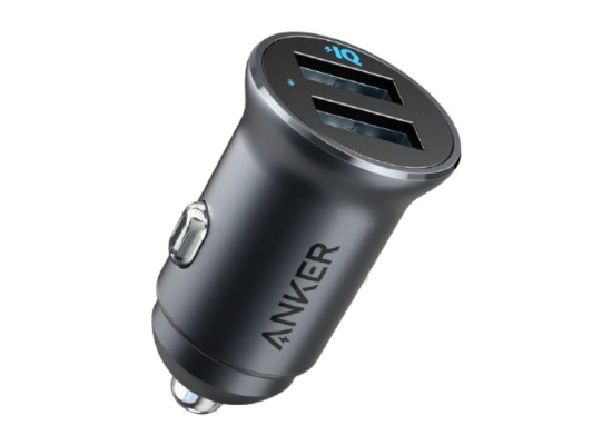 Buy Anker  2 port usb powerdrive 2 car charger (a2727h12) - black in Saudi Arabia