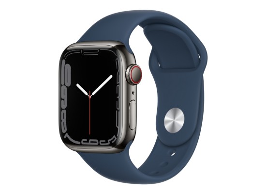 Buy Apple watch series 7 cellular 41mm  - graphite / blue in Saudi Arabia