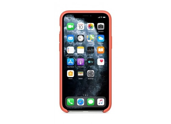 Buy Apple iphone 11 pro silicone case - clementine in Saudi Arabia