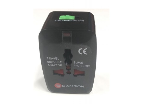 Buy Baykron itc001 universal travel adapter - black in Saudi Arabia