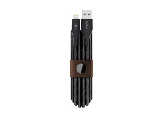 Belkin DuraTek Plus Lightning to USB-A Cable with Strap - Black