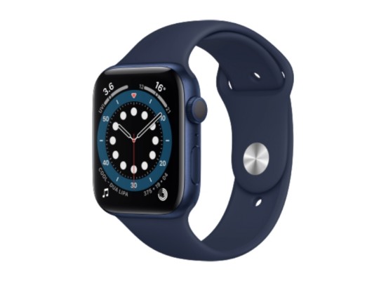 Buy Apple watch series 6 gps 44mm aluminum case smart watch - blue/ navy in Saudi Arabia