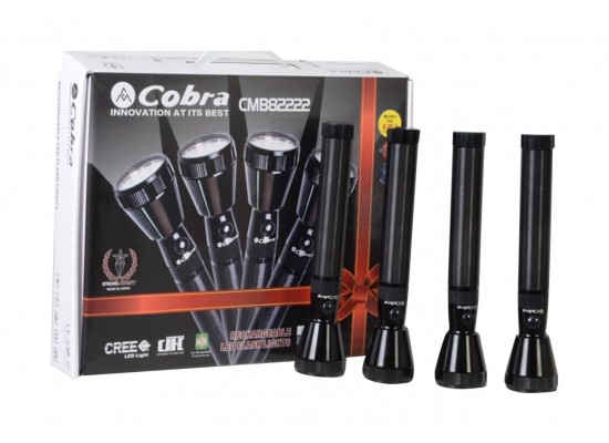 Cobra Rechargeable LED Flash Lights - 4pcs