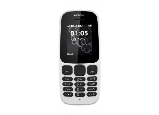 Buy Nokia 105 4mb dual sim 1. 8-inch smartphone (ds ta-1034) – white in Saudi Arabia
