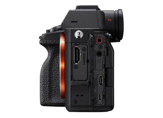 A7 IV Full-Frame Camera BodSony Alpha 7 IV full-frame interchangeable lens camera hdmi and other ports view 