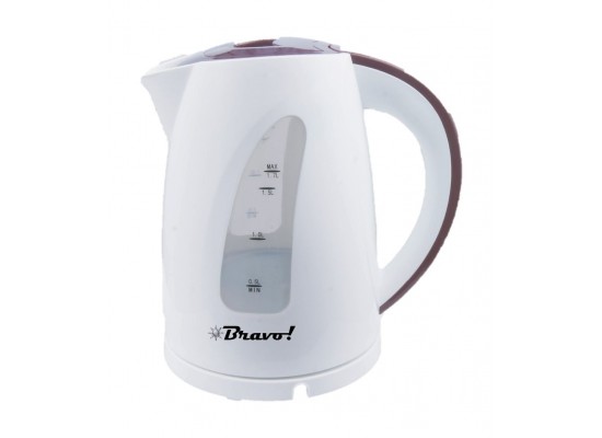 Buy Bravo 2200w 1. 7l electric kettle (kec-1799) – white in Saudi Arabia