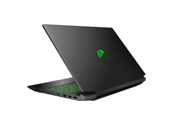 HP pavilion 15 Shadow black green chrome logo paint finish gaming laptop