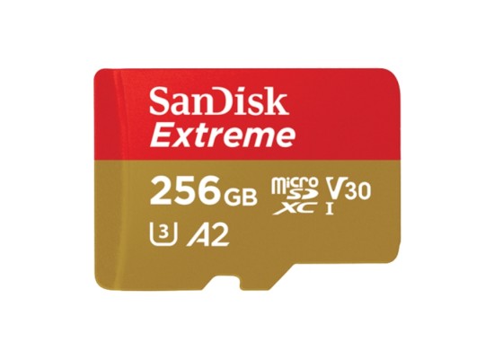 Buy Sandisk  extreme 256gb microsd card for mobile gaming in Saudi Arabia
