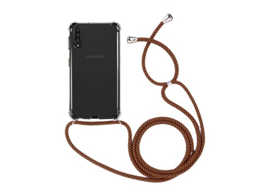 Buy Eq necklace string samsung galaxy a30s case - brown strap in Saudi Arabia