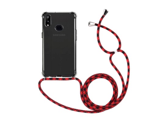 Buy Eq necklace string samsung galaxy a10s case - red strap in Saudi Arabia