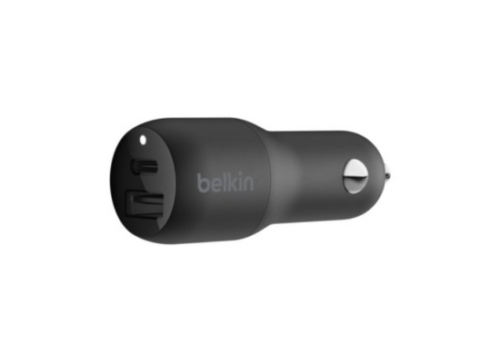 Belkin Boost Charge USB-C + USB-A Car Charger 30W (F7U100) - Black
